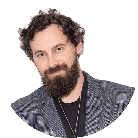 Will Mitchell, blazer, arms crossed: circle, background removed